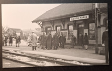 RPPC South Paris Maine Train RR Depot Real Photo Postcard picture