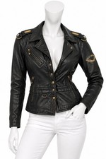 Harley-Davidson Women’s Genuine Leather Motorcycle Jacket Black Size M – America picture