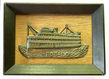 Vintage Bob-Lo Island Boat Wood Framed Souvenir Plaque picture