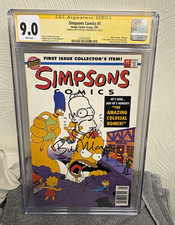 CGC SS 9.0 Simpsons Comics #1 (1993) Signed and sketched by Bill Morrison picture