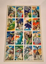 Vintage Japanese Menko Sheet Kaiju Monster Showa Retro Uncut Paper Japan picture