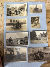 Collection Of 8 Original Early Motorcycle Photos Oregon Indian Excelsior Harley picture