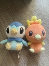 2006 Pokémon Center Plush Piplup Plush Pokemon & Torchic 2005 Banpresto picture