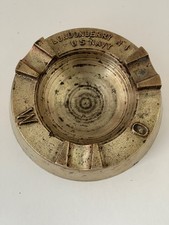 Vintage WW2 Brass Ashtray Londonderry NI US Navy Military Trench Art Memorabilia picture