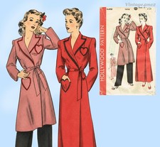 V4me2 Outlet – 1940s Hollywood 1416 Housecoat Lounge Wear Vintage Original WWII picture