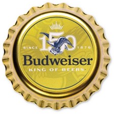 Budweiser 150th Anniversary Gold-Plated Silver Bottle Cap Collectible picture