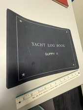 1954 Yacht Log Book Old Vintage “Guppy V” W/ Entries From 1970s Port Aransas TX picture