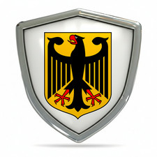 3D Domed Germany Coat of Arms German Flag Car Sticker Resin Emblem Badge Decal picture