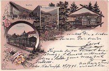 Litho Bad Wildbad in the Black Forest, Spa, Drinking Hall, King Charles Bad, Rennbac picture