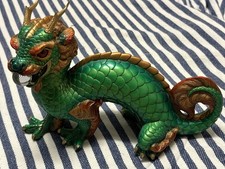 RARE Windstone Editions Oriental Sun Dragon RETIRED Green Color picture