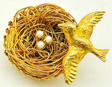 Vintage Jeanne Brooch  Symbolic-New Life Good Luck Lovely Quality Collectible picture