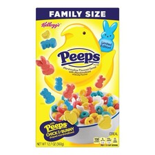 RARE Kellogg’s Peeps Family Size Cereal Limited Edition Easter SEALED NEW picture