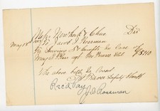 1883 Deputy Sheriff Receipt  Jacob J. Rossman Summons Mary E. Ellas Geo. Bruce picture
