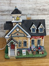 Lemax Oak Hill Elementary School 2018 Lighted Christmas Village NEW CORD & BULB picture