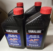 NEW (4pcs) Genuine Yamaha Yamalube 10W-40 4T Engine Oil All Purpose picture