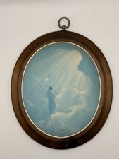 Vintage Danny Hahlbohm Ascension Jesus Wall Plaque Convex Fabric  13x10 picture