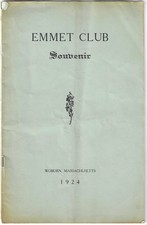 1924 Emmet Club Irish Independence Booklet Woburn MA Manchester Martyrs Antique picture