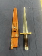 Randall Model 13-12 Large Toothpick W Original Sheath Vintage Gray Stone 5 Band picture