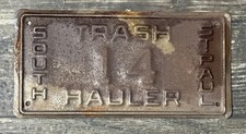 1950s-60s Era-rare Minnesota Trash Hauler-license plate-South Saint Paul #14 picture