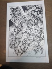Invincible #100 Bryan Hitch Variant Cover Recreation 11 X 17 picture