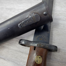 Original Vintage Yugoslavian Mauser War Gun Bayonet & Scabbard Frog sword knife picture