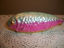 Vintage 1994 CHRISTOPHER RADKO Rainbow Trout Tri-Color Glass Ornament picture