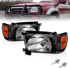 Replacement Halogen Headlights with Corner Lamp + Bracket for 1996-1998 Toyota 4 picture