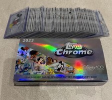 2023 Topps Chrome Disney 100 FULL Base Set 1-100 And Open Box Mickey Mouse Elsa picture