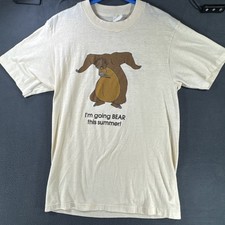Vtg Disney Jungle Book Movie Baloo I'm Going Bear This Summer Tee Shirt size S picture