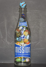 👩🏻‍🦰➖⏩Mixed Vintage lot of 60 Marbles in 👽🚀👽1950s MISSION Soda Pop Bottle picture