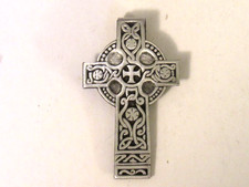 Vintage CAMCO Pewter 2 3/4 in. Celtic Cross Money Clip picture