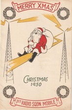 1950 USAF 1st Radio Squadron Mobile Christmas Menu & Autographs Korea Era picture