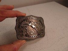 1986 Hesston National Finals Rodeo NFR Fred Fellows Belt Buckle Sealed Unused picture