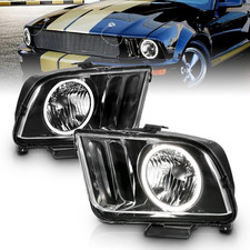 for 2005-2009 Ford Mustang Xtreme LED Halo Black Replacement Headlights Pair - P picture