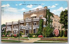 Vintage 1951 Purefoy Hotel Talladega Alabama Postcard Posted AA612 picture