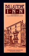 1980s Savannah Georgia Ballastone Inn Historic Hotel GA Vintage Travel Brochure picture