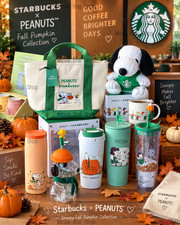 NEW Starbucks x PEANUTS Snoopy Fall Pumpkin Collection 2026  BrandNew. Shipnow picture