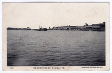 1901-1907 Norfolk VA Postcard View Harbor Scene RARE EARLY Undivided UDB Antique picture