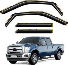 In-Channel Window Rain Guards Fit for Ford F250-F550 2017-2025 Supercrew Cab Ext picture