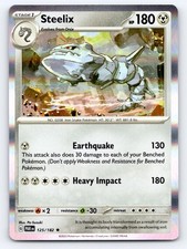 Steelix 125/182 Rare Paradox Rift Pokemon Holo Near Mint picture