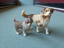 Schleich 16392 Australian Shepherd + 16393 Puppy Figure RETIRED Toy 2012 Pet Dog picture