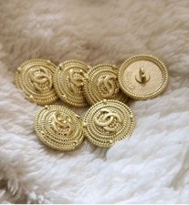 Reserved a bundle STAMPED lot of 6 Designer White Button Metal 23mm picture