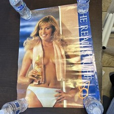 California Cooler 'The Real Stuff' Vtg. 1987 Beer Poster Ad Sexy Girl 17