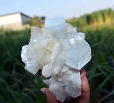 APOPHYLLITE Crystals On STILBITE & CHALCEDONY Matrix Minerals J-6.24 picture
