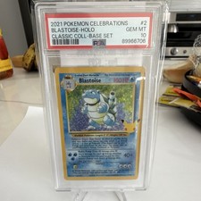 Pokémon 2021 Celebrations Classic Collection Blastoise Holo PSA 10 #2 English picture