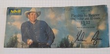 Baseball's Nolan Ryan/Advil Uncashed  Refund Check 1996 Can't Find Comparable picture