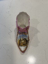Antique 1904 St Louis World’s Fair Era Porcelain Shoe City Hall Souvenir Gilt picture