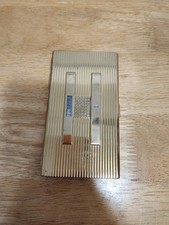 *Rare* Vintage Gold Tone Art Deco Cigarette Case w/ Perpetual Calendar  picture