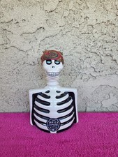 Skelly Premium Tequila Skeleton Empty Liquor Decanter Bottle By Los Azulejos picture