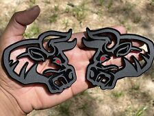 Red Eye Angry Bull Emblem Badge Custom New picture